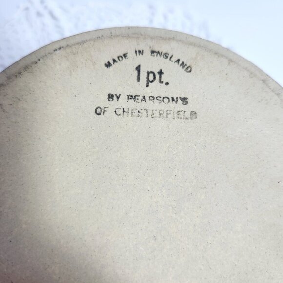 Pearsons Of Chesterfield Vintage Stoneware Bean Pot 1 Pint Brown Made In England - Picture 11 of 11